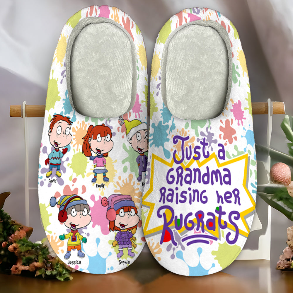 Personalized Gifts For Grandma Home Slippers Cartoon Characters 06TGQN071124HG-Homacus