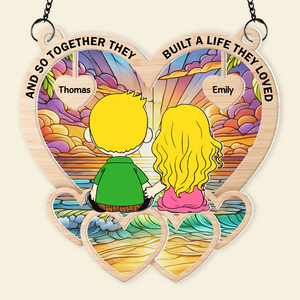 Personalized Gifts For Couple Suncatcher Ornament 03kapu301224hg-Homacus