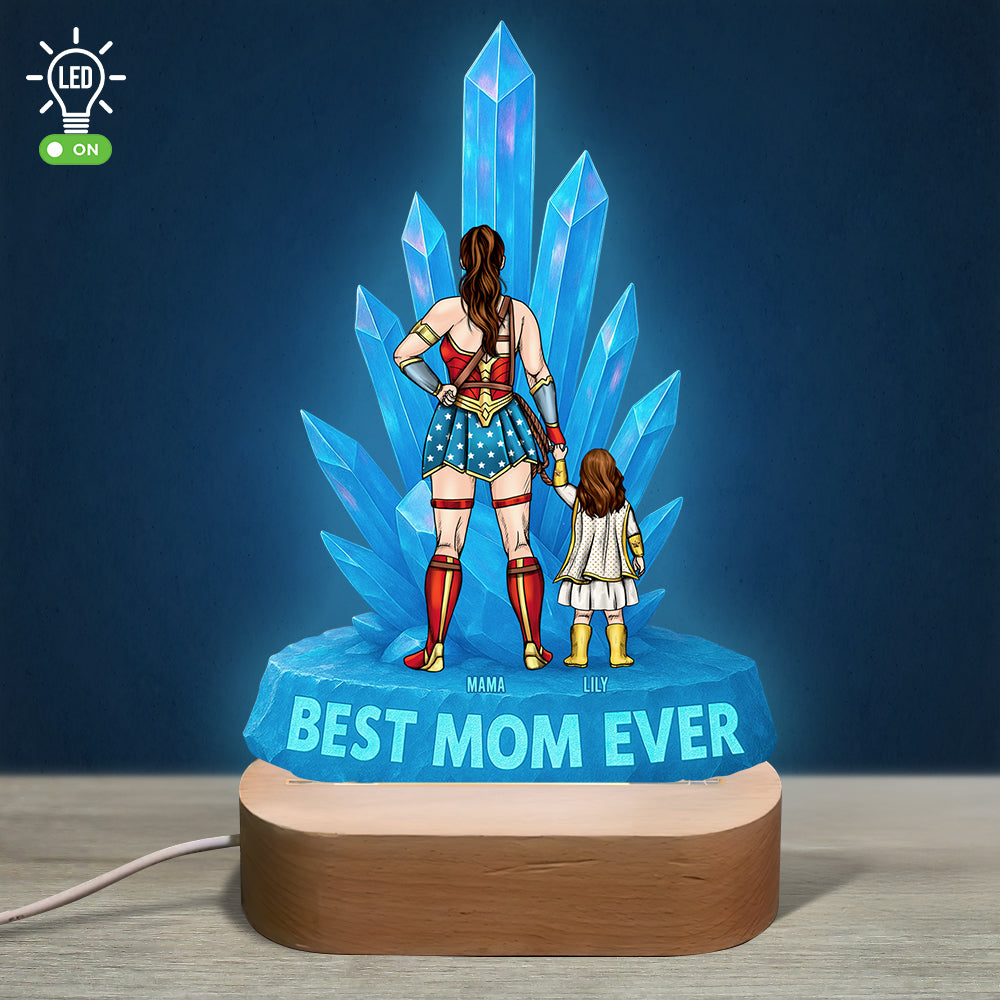 Super Mom LED Light Personalized Gifts For Mom 051OHDT190425PA-Homacus