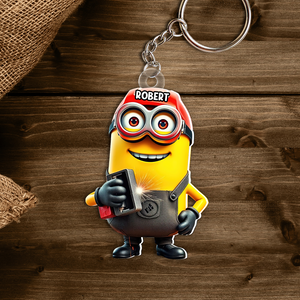 Personalized Gifts For Welder Keychain, Funny Cartoon Character 01tgpu041224-Homacus