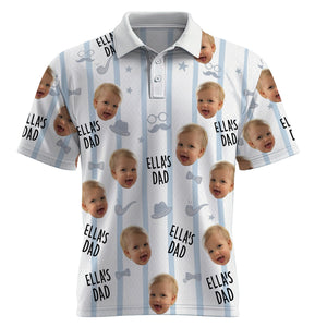 Custom Photo Adorable Baby Dad Polo Shirt, Personalized Gifts For Dad & Grandpa 04qhqn080526-Homacus