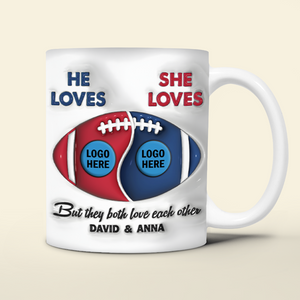 Personalized Gifts For Couple Coffee Mug American Football 01HUPU250924-Homacus