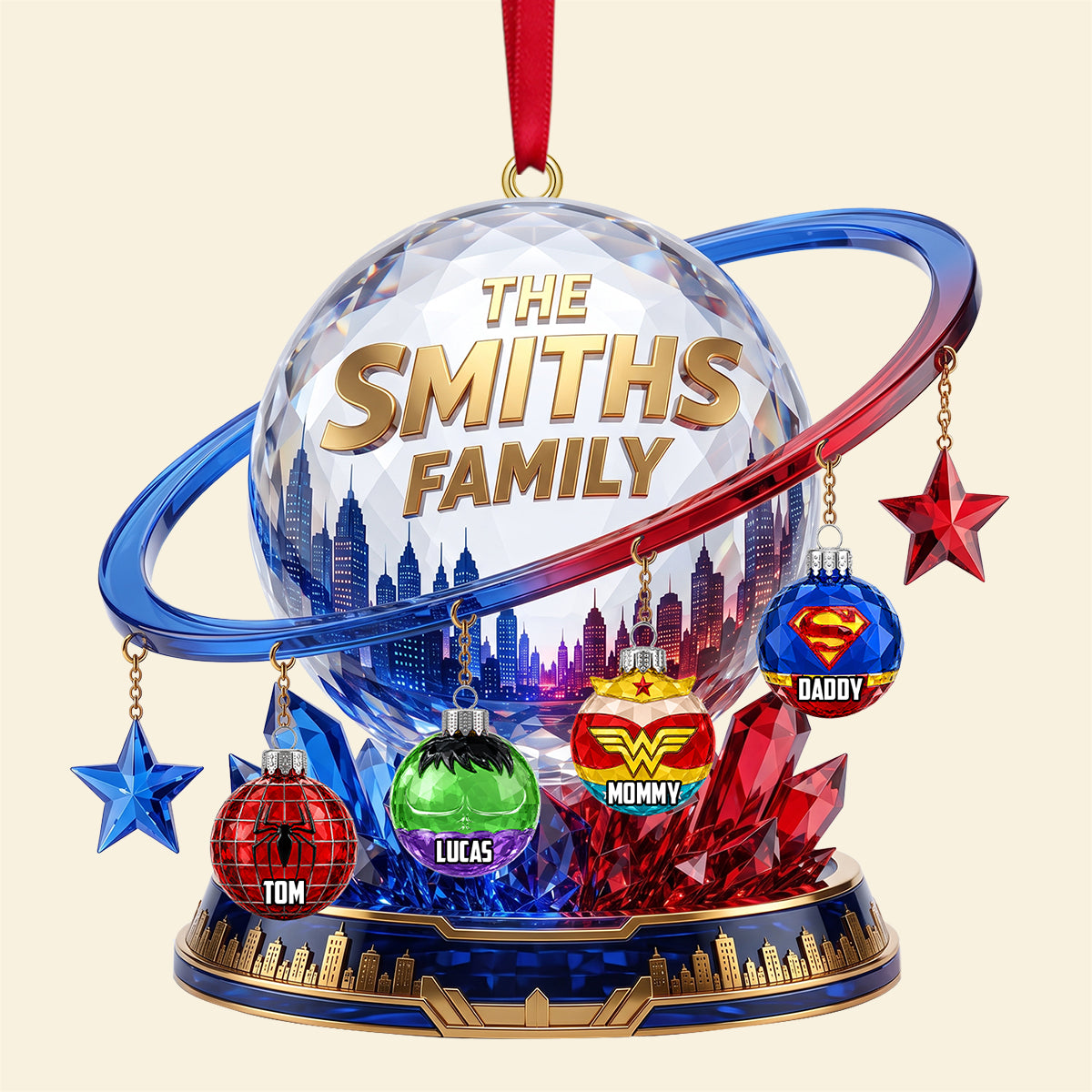 Family Ornament - Personalized Christmas Gifts 02OHTN030926