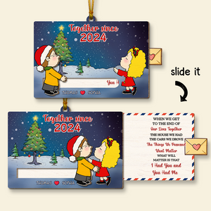 Personalized Gifts For Couple Wooden Slider Ornament 02TOPU191124HG-Homacus