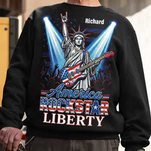 Patriotic Guitar Rockstar Shirt Personalized Gifts 03PAQN060426-Homacus