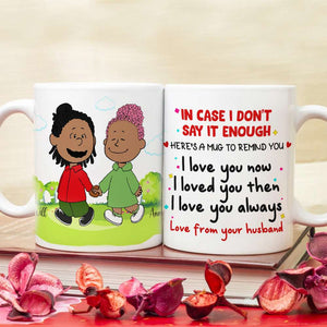 Personalized Gifts For Couples Hands In Hands White Mug Valentine 05TOLU031224DA-Homacus