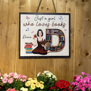Personalized Gifts For Book Lovers Wood Sign 03httn240124pa Reding Girl-Homacus