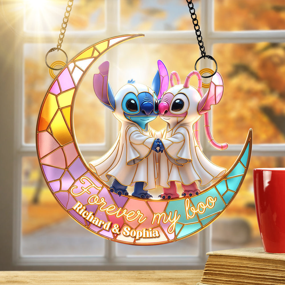Cartoon Couple Suncatcher Ornament - Personalized Gifts For Couple 03naqn070825-Homacus