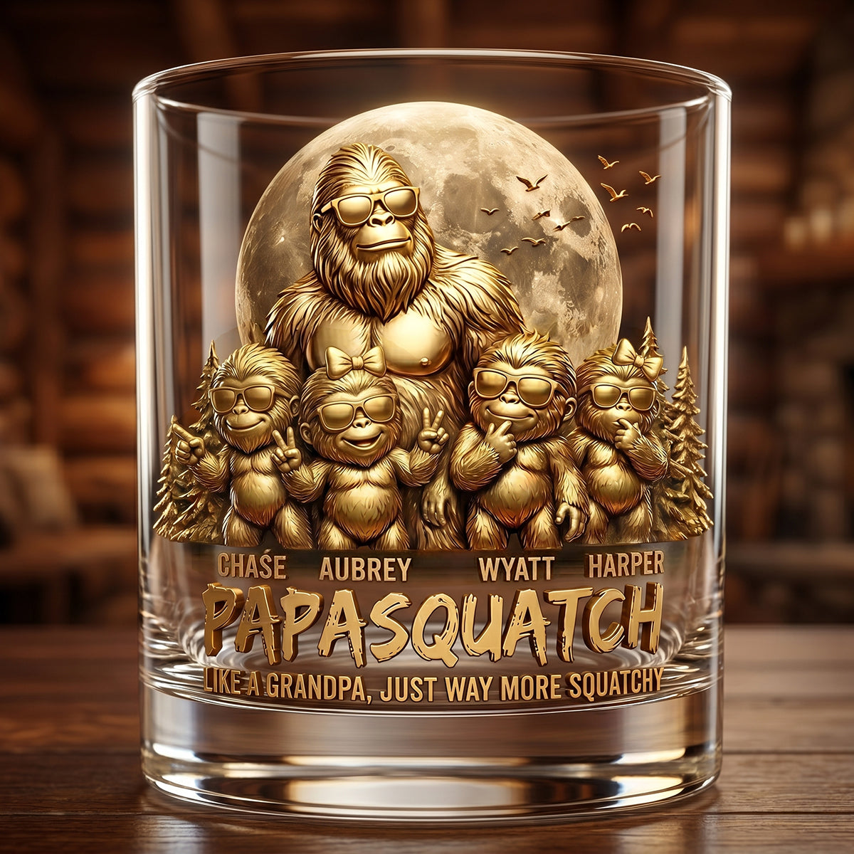 King Of The Forest Dad Round Glass, Personalized Gifts For Dad 03qhdt060626-Homacus