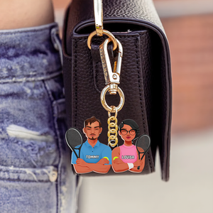 Personalized Gifts For Tennis Couple Keychain 011qhhu210125pa-Homacus