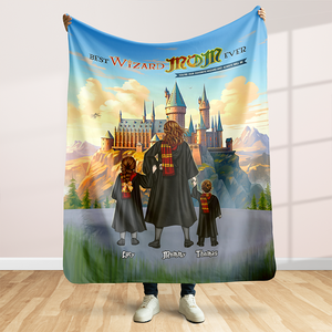 Personalized Gifts For Wizard Mom Blanket, Best Wizard Mom Ever Mother's Day 02ACHU210325TM-Homacus