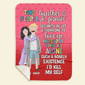 Personalized Gifts For Couple Blanket 01hupu040225hg Together Forever-Homacus