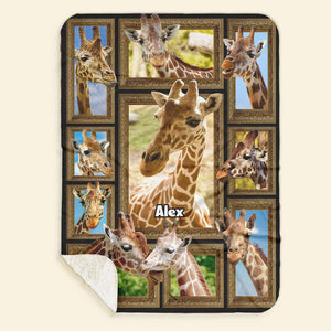 Personalized Gifts For Giraffe Lovers Blanket 01QHMH271224-Homacus