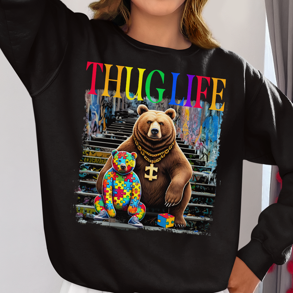 Gifts For Autism Shirt Thug Life 02ohpu070325-Homacus
