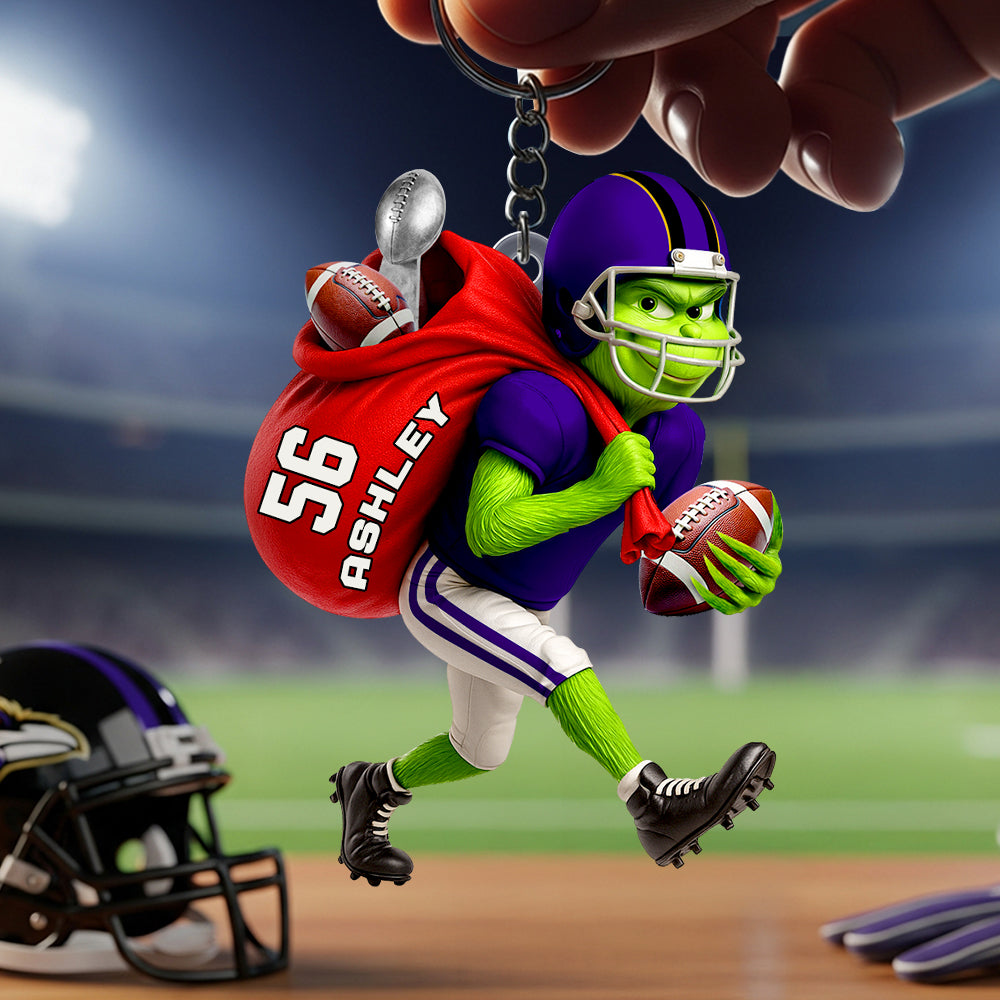 Football Thief Keychain Personalized Gifts For Football Lovers 01HUDT100725-Homacus