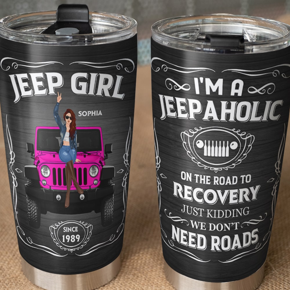 Personalized Gifts For Her Tumbler I'm a Car-a-holic On The Road 01hutn260522tm-Homacus