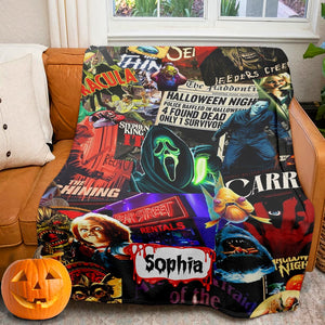 Personalized Gifts For Horror Fans Blanket 02hutn310824 Halloween Horror Movie Characters-Homacus