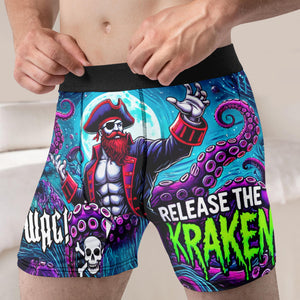 Gifts For Him Pirates Men's Boxers 04xqtn050225 Release The Kraken-Homacus