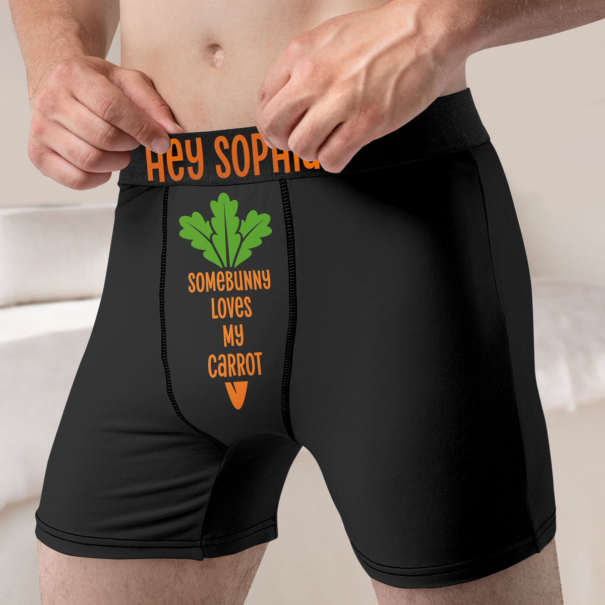 Personalized Gifts For Husband Men's Boxers and Women's Brief 05kadt300124 Carrot Bunny