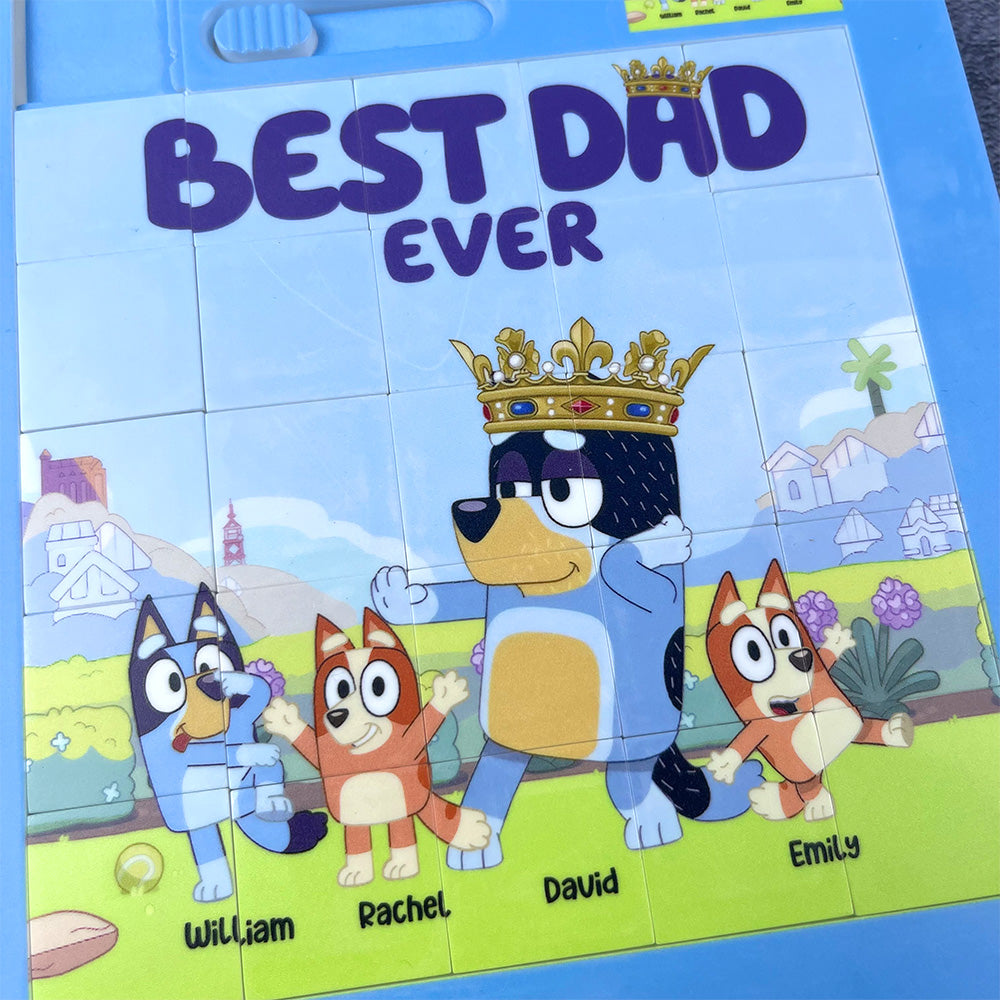 Dog Dad Sliding Puzzle - Personalized Gifts For Dad 04natn160425-Homacus