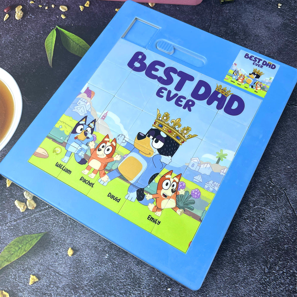 Dog Dad Sliding Puzzle - Personalized Gifts For Dad 04natn160425-Homacus