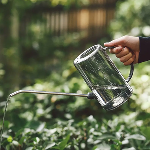 Stainless Steel Long Spout Watering Can - Large Capacity Gardening Tool For Household Plants & Flowers 02acxx161224-Homacus