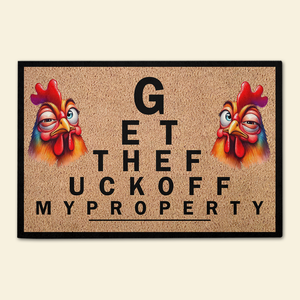 Personalized Funny Attitude Animal Doormat Collection, Get Off My Property 01qhpu241224-Homacus