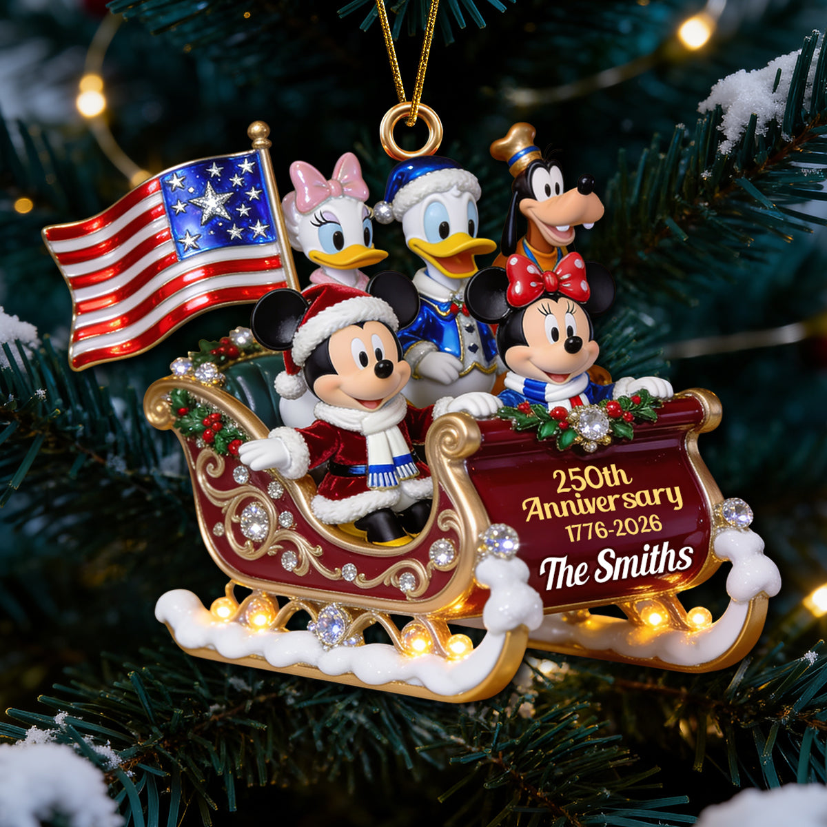 Patriotic Family Christmas Ornament - Personalized Gifts For Family 09pgdt131026
