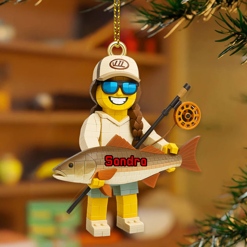 Personalized Gifts For Fishing Lovers, Fishing Custom Photo Acrylic Ornament 04pgmg120925-Homacus