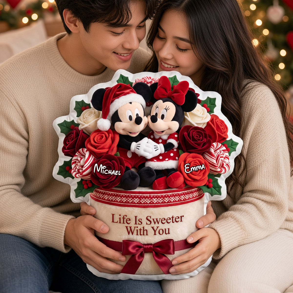Sweet Couple Christmas Pillow - Personalized Gifts For Couple 03ttdh201026-Homacus