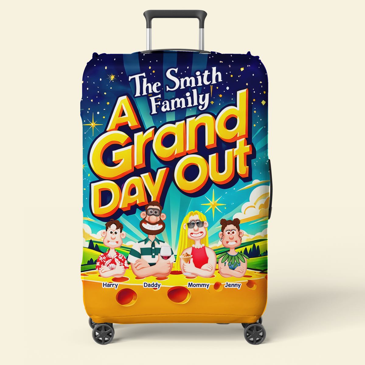 Personalized Gifts For Family Luggage Cover, A Grand Day Out 01tgpu200125pa-Homacus