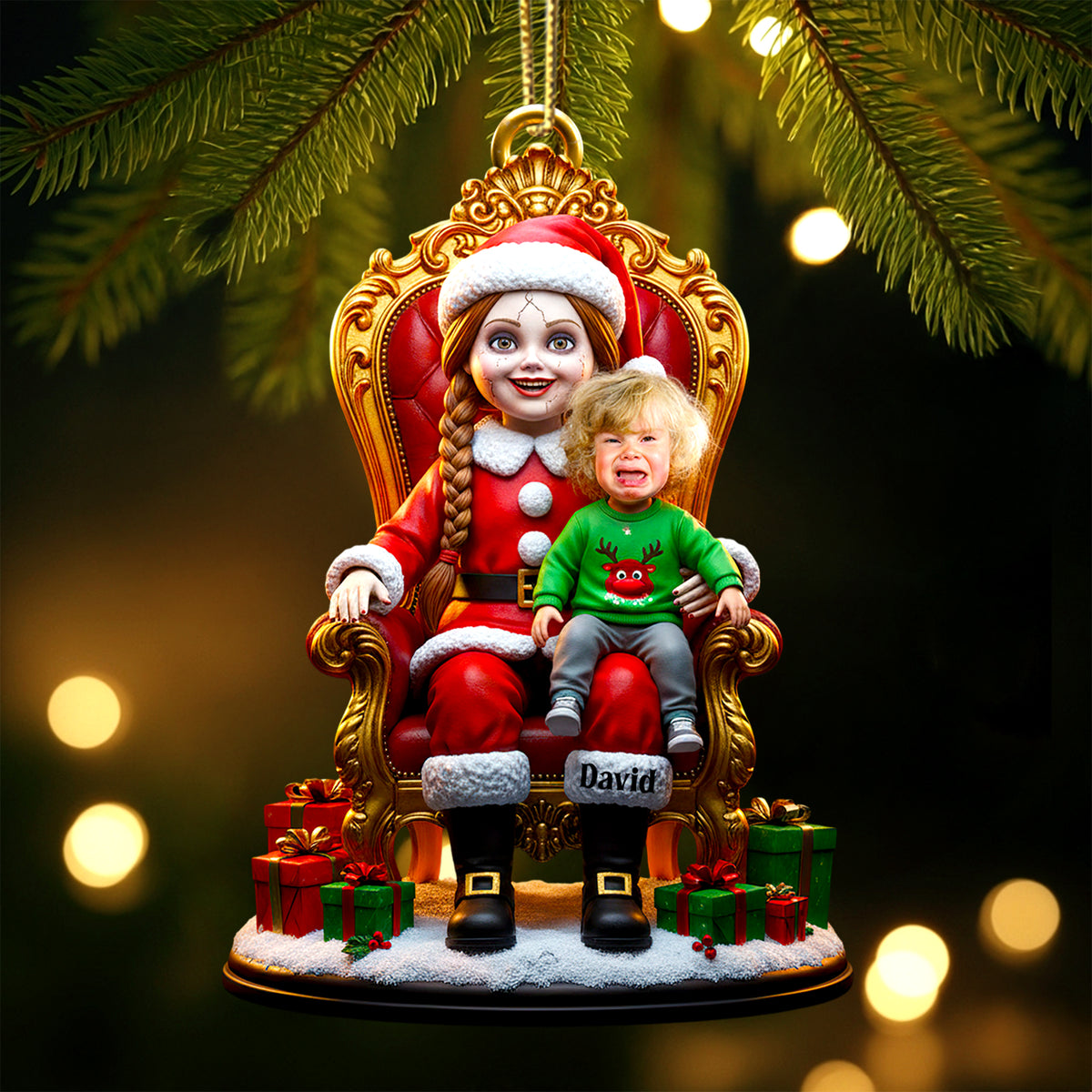 Horror Santa Custom Photo Ornament Christmas Gifts 01DTDT100925-Homacus