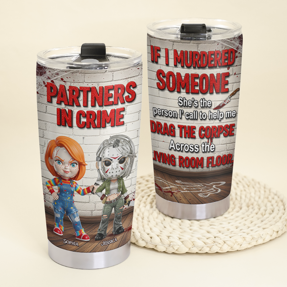 Horror Friends 20oz Tumbler - Personalized Gifts For Besties 03OHPU100725-Homacus