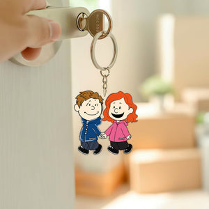 Personalized Gift For Couple Keychain Couple Hand In Hand 061qhhn190124hh-Homacus