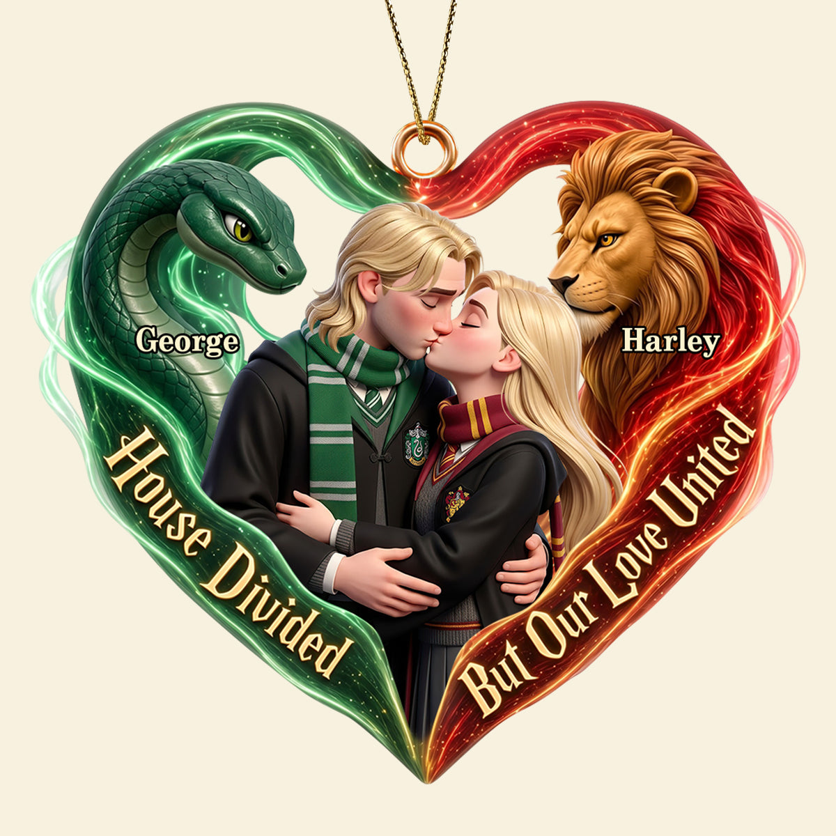 United House Love Christmas Ornament - Personalized Christmas Gift For Couples 05HUDT190926