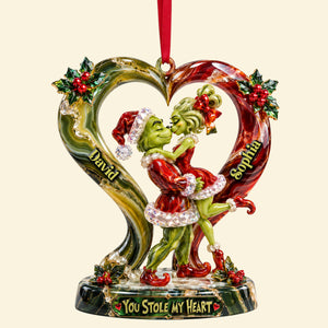 Stole My Heart Couple Christmas Ornament - Personalized Gifts For Couple 09qhtn191026-Homacus