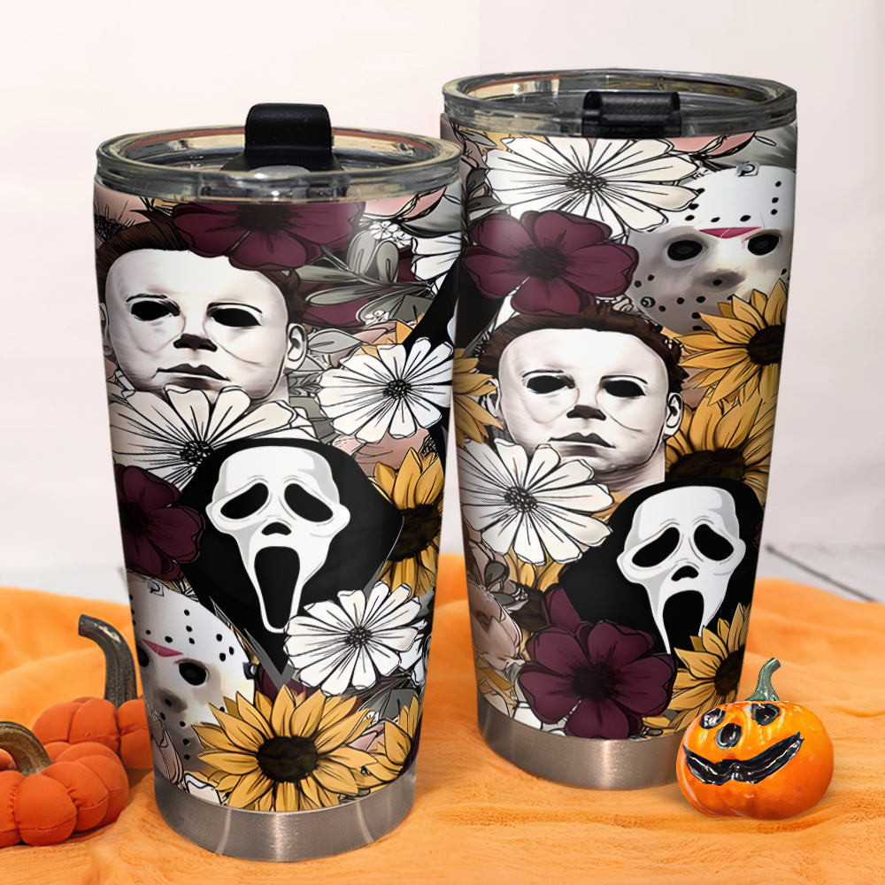 Gifts For Horror Fan Tumbler Floral Horror Killer Characters 10acxx050824-Homacus