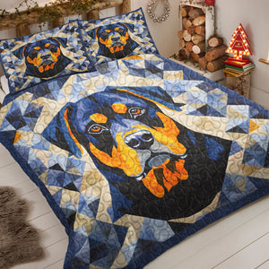 Rottweilers Dog Christmas Quilt Bed Set Gifts For Dog Lovers 01HUDT081124-Homacus