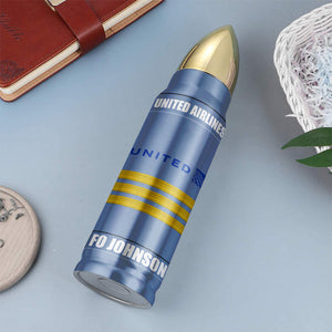 Personalized Gift For Pilot, Custom Rank & Airline Logo Bullet Tumbler 03qhqn121224-Homacus