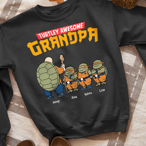 Personalized Gifts For Grandpa Shirt Turtley Awesome Grandpa 05qhhn010224-Homacus