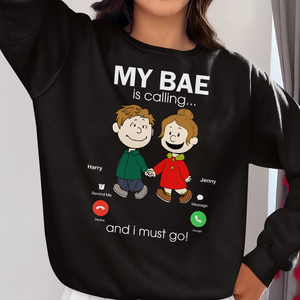 Personalized Gifts For Couple Shirt 02ohpu170125da My Bae Is Calling And I Must Go-Homacus