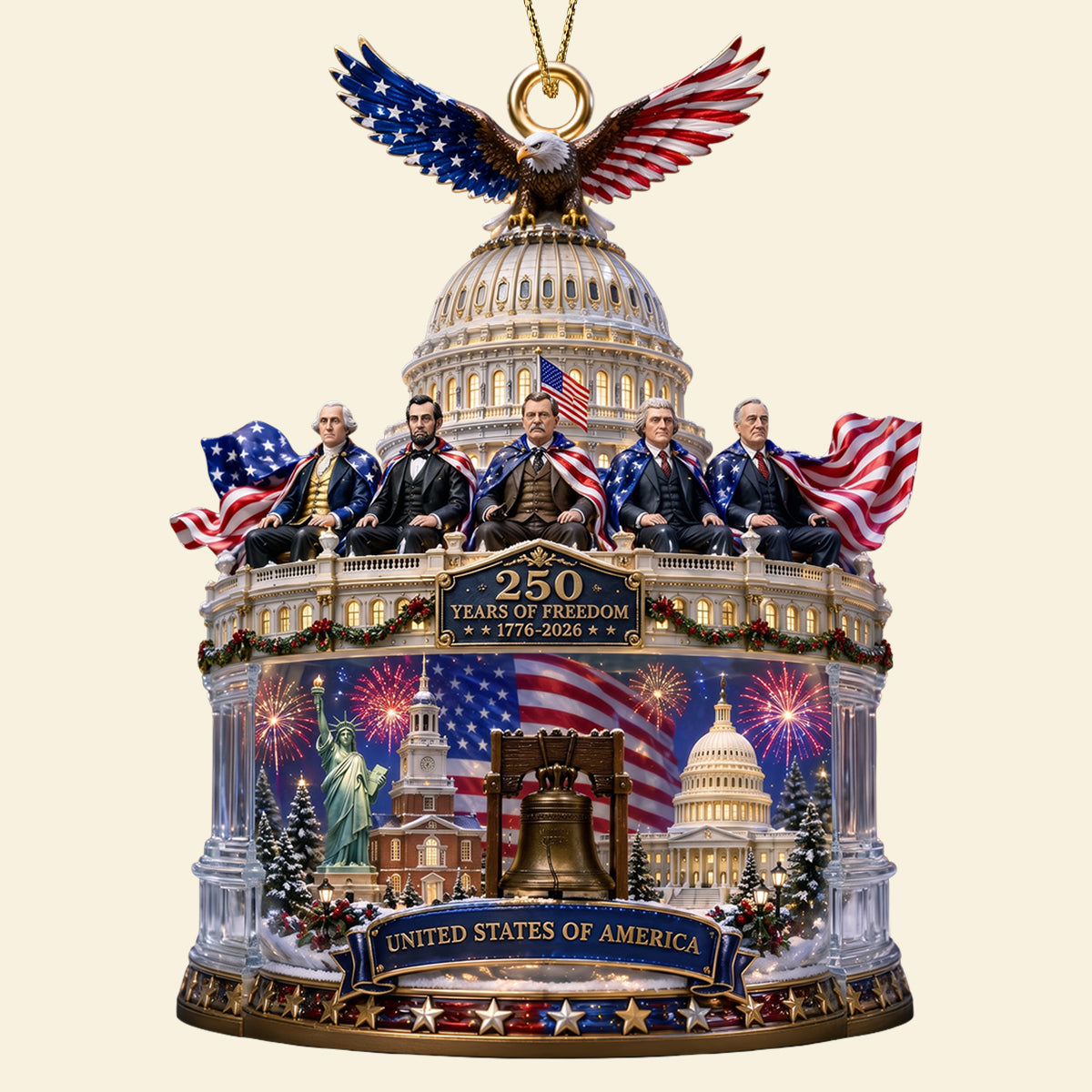 Free Dome Acrylic Ornament, Personalized Gifts For Patriots 05qhdt310826-Homacus