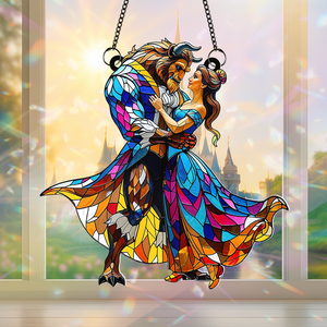 Personalized Gifts For Couple Suncatcher Ornament, Fairy Tale Romantic 06TGPU090725-Homacus