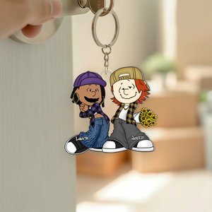 Personalized Gifts For Couple Keychain, Gangsta Love 03qhpu030125hg-Homacus