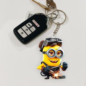 Personalized Gifts For Welder Keychain, Funny Cartoon Character 01tgpu041224-Homacus