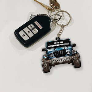 Ain't No Pavement Princess Personalized Keychain-Homacus