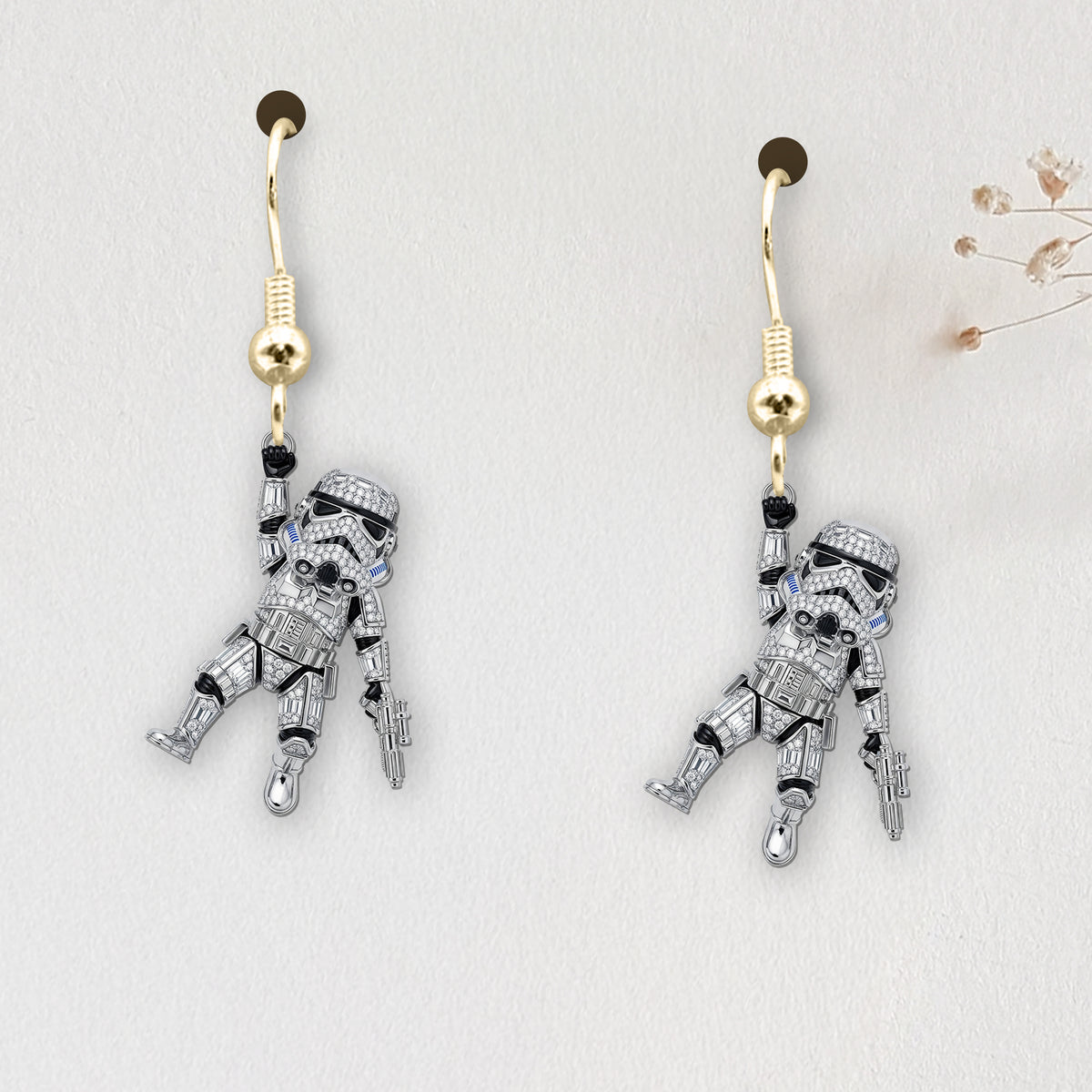 Funny Hanging Galactic Characters Earrings - Personalized Gifts For Movie Fans 05QHDT110725-Homacus