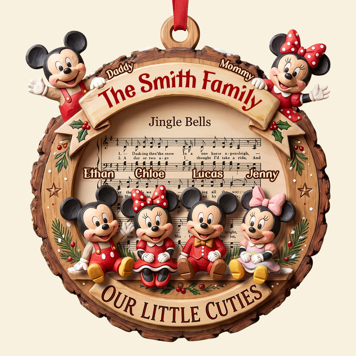 Sweet Family Ornament - Personalized Christmas Gifts For Family 03padt221026-Homacus