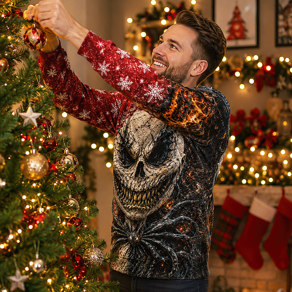 Spooky Skull Holiday Shirt 02HUDT030826