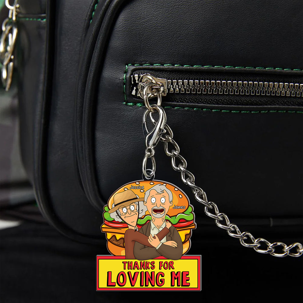 Personalized Gifts For Couple Keychain Thanks For Loving Me 06XQQN060225HG-Homacus